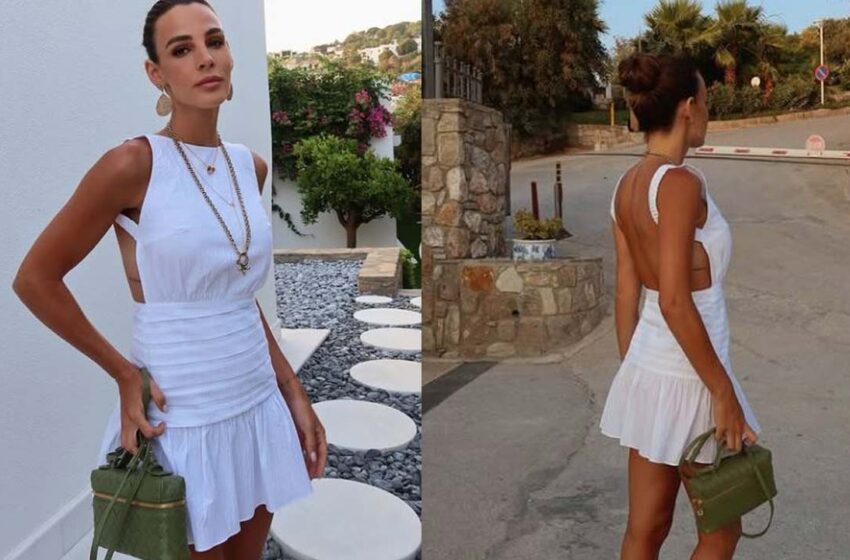  Bodrum’da tatil yapan Aslışah Alkoçlar’ın beyaz stili