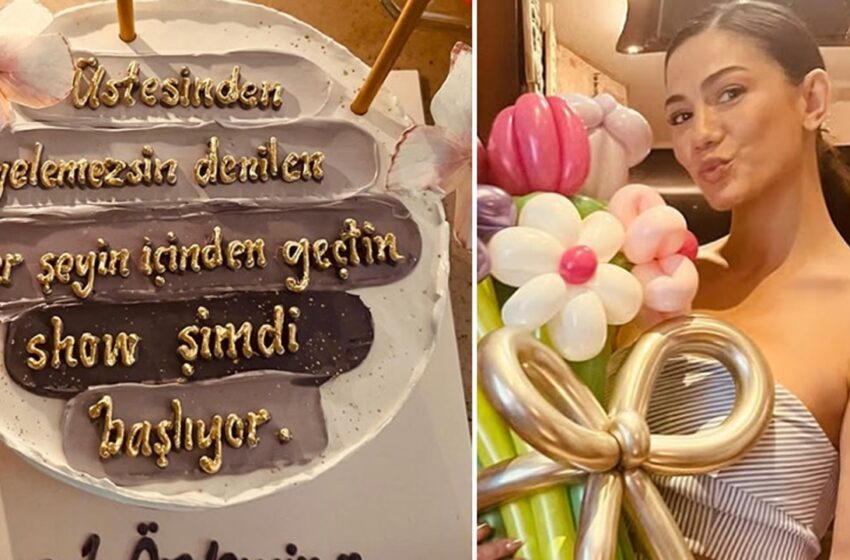 Eşref Rüya sezon finali yapıyor! Demet Özdemir için kesilen pastanın üzerindeki not dikkat çekti